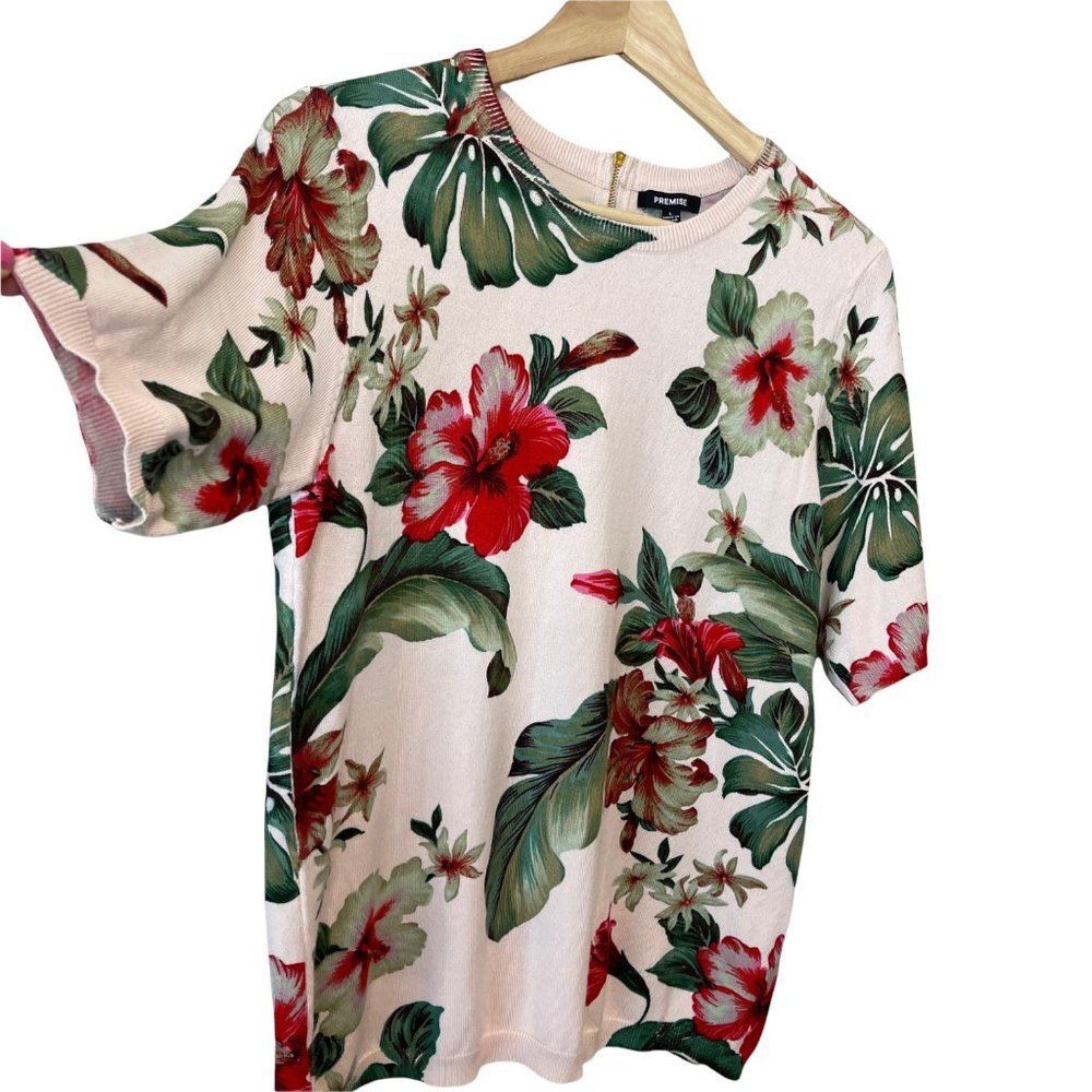 Premise Tropical Floral Fashion Pullover Size Large